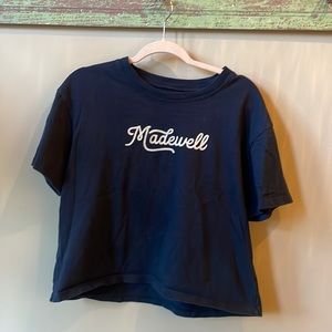 Embroidered Madewell Easy Crop Tee, L